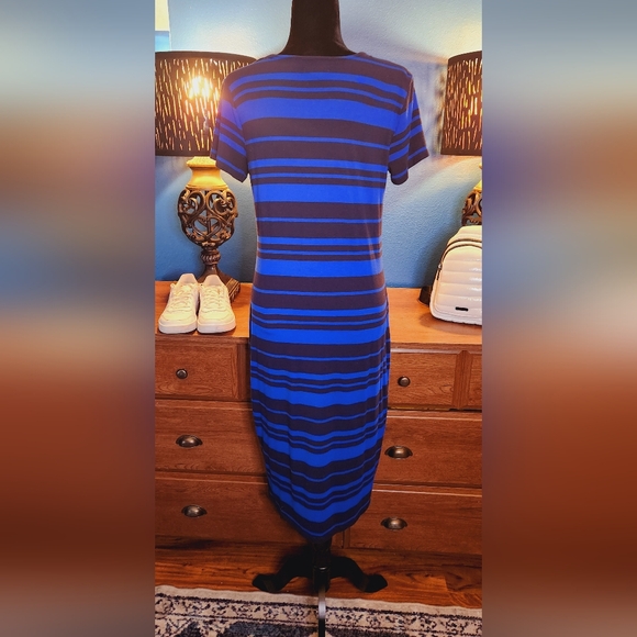 GAP Striped Midi Knit Dress Size M - Picture 6 of 10